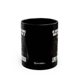 Un Verdadero Hombre Nunca Habla Mal de Lopez Obrador Funny Meme Black Mug (11oz, 15oz)