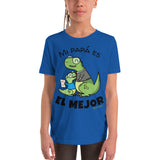 Mi papa es el mejor dinosaur t-shirt